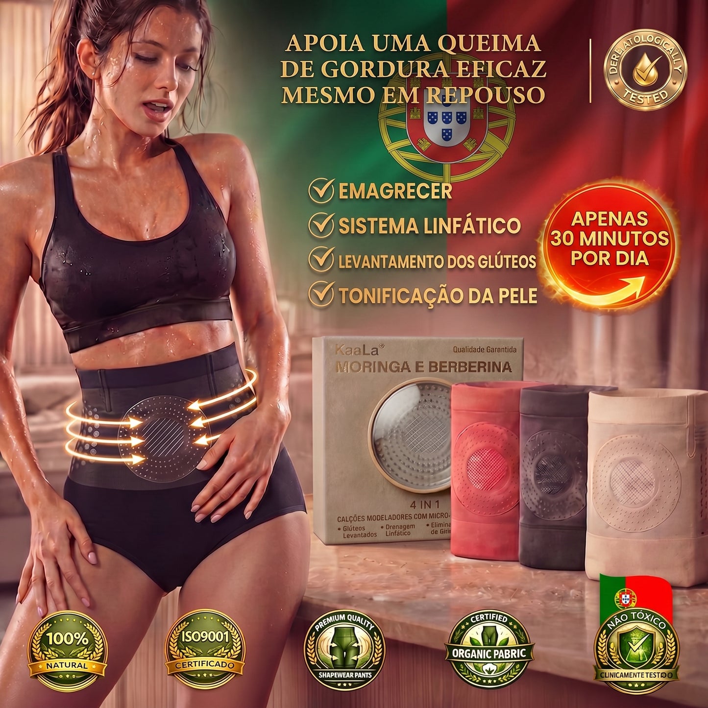 💎 Oferta Exclusiva de Upsell 30% de Desconto | KaaLa® Shorts Modellantes Queima Gordura 4-em-1 com Moringa e Berberina