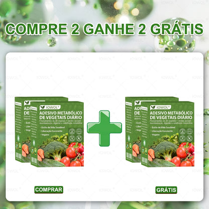 🥦 Loja Oficial | IOWOL® Patch Metabólico de Vegetais DiárioReúne extratos orgânicos e fitonutrientes de 39 vegetais e plantas verdes.Auxilia a desintoxicação, digestão e reinício metabólico, além de elevar a energia e o bem-estar diário.